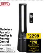 Defy Bladeless Fan With Purifier & Remote Control 850033596
