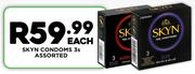 SKYN Condoms Assorted-3's Pack Each