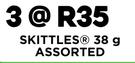 Skittles 38g Assorted-For 3