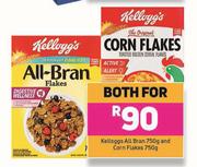 Kelloggs All Bran 750g & Corn Flakes 750g-For Both