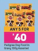 Pedigree Dog Food In Gravy Assorted-For Any 5 x 100g