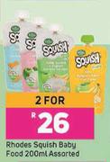 Rhodes Squish Baby Food Assorted-For 2 x 200ml