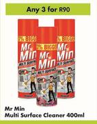 Mr Min Multi Surface Cleaner-For Any 3 x 400ml