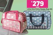 Little One Dotty Nappy Bag 26Ltr-Each