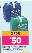 Aquelle Natural Still Or Sparkling-For 2 x 6 x 500ml