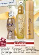 Tabasheer Gold Anti-persprant Roll-On Deo 50ml, Eau de Parfum 50ml & Parfum Body Spray 100ml-For All