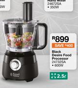 Russell Hobbs 2.5L Black Desire Food Processor 24732SA