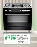 La-Germania Black Gas Stove RUS95C81DNE
