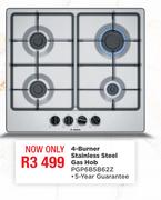 Bosch 4 Burner Stainless Steel Gas Hob PGP6B5B62Z