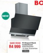 Bosch 60cm Pi Shaped Black Cookerhood DWK065G60