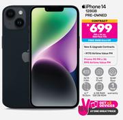 2 x Apple iPhone 14 128GB Pre Owned-On Red Flexi 170 + On Promo 90