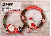 Wooden Christmas Wreath Assorted-Each