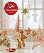 Glamour Christmas Decorations Range Assorted-Each