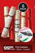 Foil Crackers 32cm 6-Pack-Per Pack
