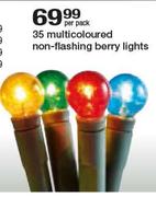 35 Multicoloured Non Flashing Berry Lights-Per Pack