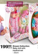 Dreams Collection Baby Doll With Medical Set 30Cm-Per Set