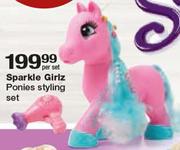 Sparkle Girlz Ponies Styling Set-Per Set