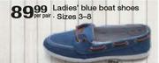 Ladies Blue Boat Shoes-Per Pair