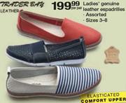 Trader Bay Leather Ladies Genuine Leather Espadrilles-Per Pair 