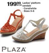 Plaza Ladies Platform Sandals-Per Pair