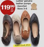 Ladies Genuine Leather Pumps-Per Pair