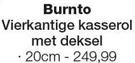 Brunto Vierkantige kasserol Met Deksel 20cm-elk