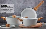 Pumpkin 5 Piece Aluminium Cookware Set With Ceramic Coating-Per Set
