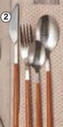 16 Piece Nova Diva Slim Wood Cutlery Set