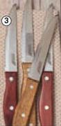 4 Pack Artisan Steak Knives With Pakka Wood Handles Set
