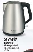 Platinum 1.7Ltr Vlekvrye Staal Koordlose Ketel