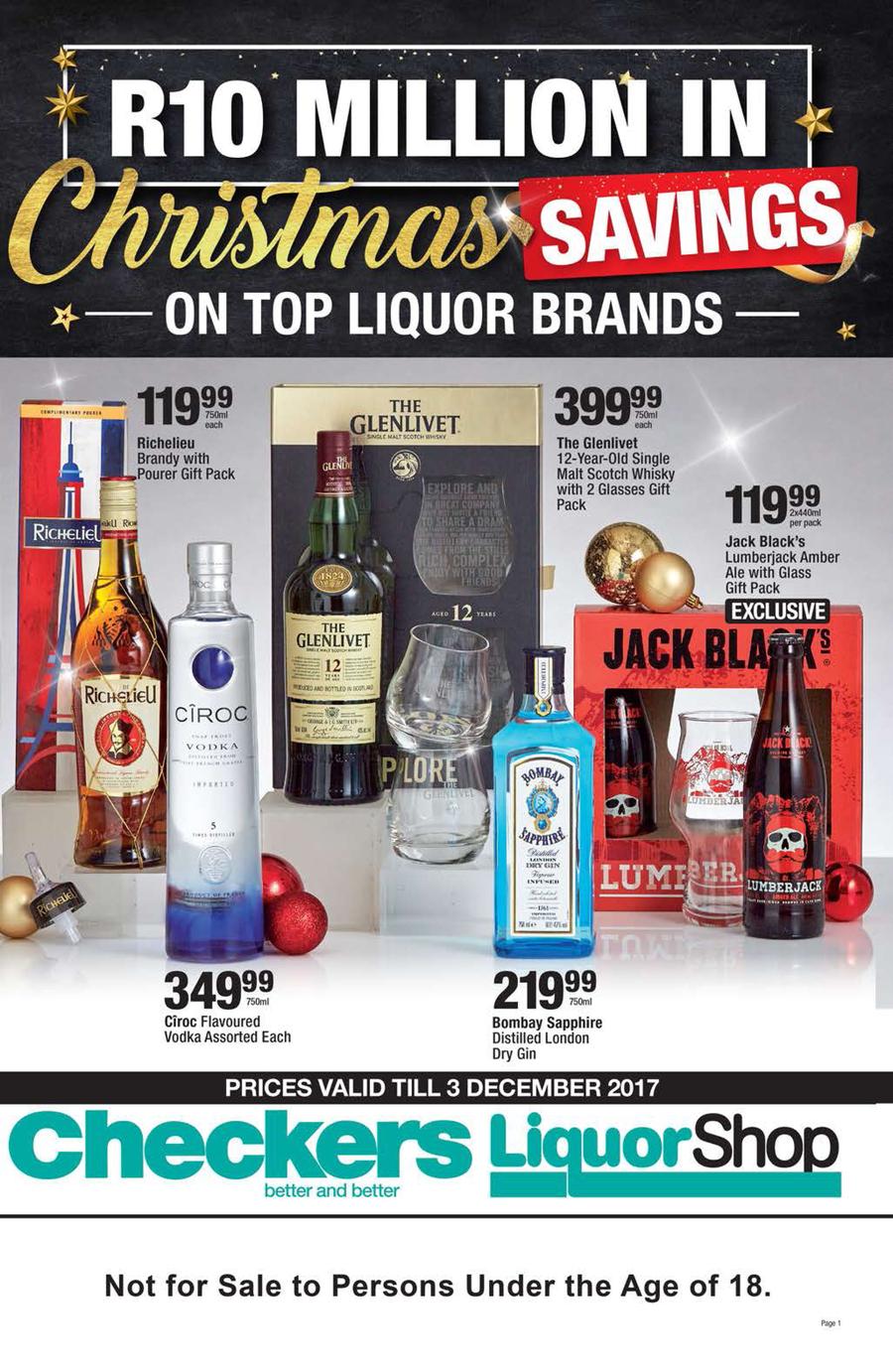 Checkers Liquor Shop 20 Nov 03 Dec 2017 M Guzzle Co Za