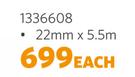 Copper Tube 22mm x 5.5m 1336608