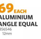 Aluminium Angle Equal 12mm 1356546