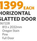 Horizontal Slatted Door 813 x 2032mm 1367228 