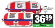 Spar French, Chicken, Chilli Or Garlic Polony-1Kg