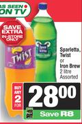 Sparletta, Twist Or Iron Brew Assorted-For Any 2 x 2L