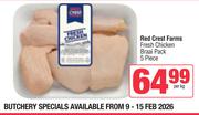 Red Crest Farms Fresh Chicken Braai Pack 5 Piece-Per Kg