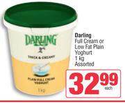 Darling Full Cream Or Low Fat Plain Yoghurt Assorted-1Kg