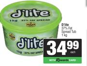 D'Lite 37% Fat Spread Tub-1Kg