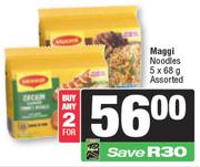 Maggi Noodles Assorted-For Any 2 x 5 x 68g