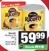 Nescafe Ricoffy In Tin 250g Or Pouch 280g (Excl Decaf)-Each