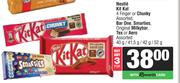 Nestle Kitkat 4 Finger Or Chunky,Barone,Smarties,Milkybar,Tex Or Aero-For 3 x 40g/41.5g/42g/52g