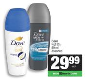 Dove Roll On Assorted-50ml