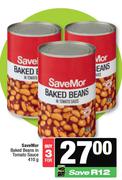 SaveMor Baked Beans In Tomato Sauce-For 3 x 410g