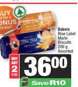  Bakers Blue Label Marie Biscuits Assorted-For Any 2 x 200g