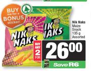  Nik Naks Maize Snacks Assorted-For Any 2 x 135g