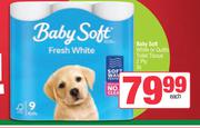 Baby Soft White Or Quilts Toilet Tissue 2 Ply-9s