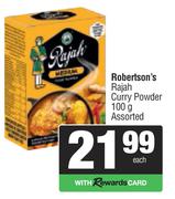 Robertsons Rajah Curry Powder Assorted-100g