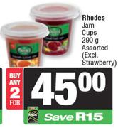 Rhodes Jam Cups Assorted-For Any 2 x 290g  