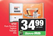 Spar Pure Rooibos Tagless Teabags-80s Per Pack